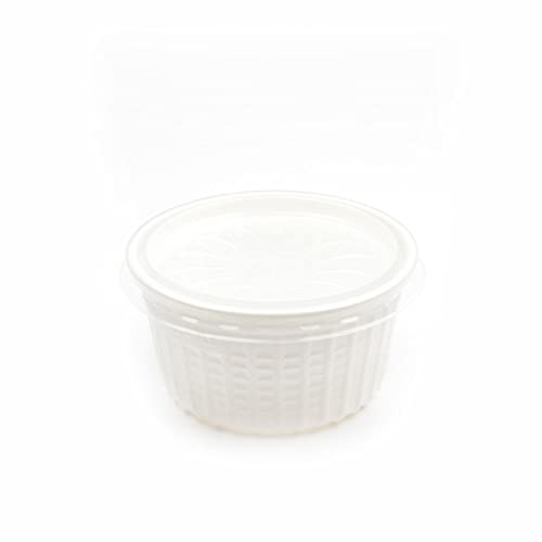 100-600 Stück Thermo Suppenbecher mit Deckel, 350 ml weiß Suppenschalen Soup To Go Container aus Thermo PP Geschirr Suppenteller Schälchen Servierschale (350 ml (100 Stück)) von Generisch