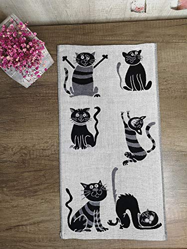 100% Baumwolle 35x75cm zweiseitiges Handtuch Kindertuch Sommerdecke für Baby mit Druckmotiv Katzen Design Katzenmotiv von Generisch