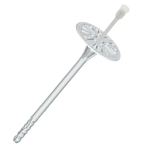 100 Stück Dübel Dämmstoffdübel, Schlagdübel Ø 8 mm Tellerdübel mit Kunststoffnagel aus Kunststoff Schlagdübel Fassadendämmung Thermodübel (8x195mm) von Generisch