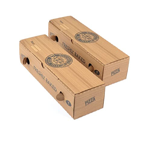 Generisch 100 Stück Pizzakartons, Modell Rollo (7×8×28 cm), kraft, Wellpappe braun Pizzabehältnisse Boxen für Pizza Rollo Box Dürümbox Pitabox Lamacun Rollobox von Generisch