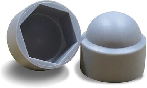 100 Stück Sechskant Schraubenabdeckung/Abdeckkappen für Schrauben/Kappe Mutter/Schutzkappe Schraube/Farben grau oder weiss (Grau, M8 / SW 13) von Generisch