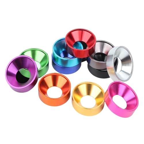 100 stücke Bunte Eloxiertem Aluminium Senkkopf Unterlegscheibe Dichtung M2 M2.5 M3 M4 M5 M6 M8(M6 100pcs,Pink) von Generisch