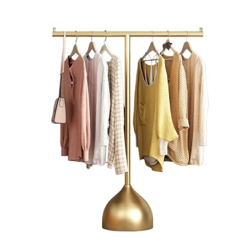 1008 Vertikaler Kleiderständer XXL Gold Stehender Kleiderbügel für Zuhause & Schlafsaal Bett Ende Garderobenständer Platzsparend Kleidung Nizer 1008 Vertikaler Kleiderständer XXL Gold Stehender Kleiderbügel für Zuhause & Schlafsaal Bett Ende Garderobenständer Platzsparend Kleidung Nizer von Generisch