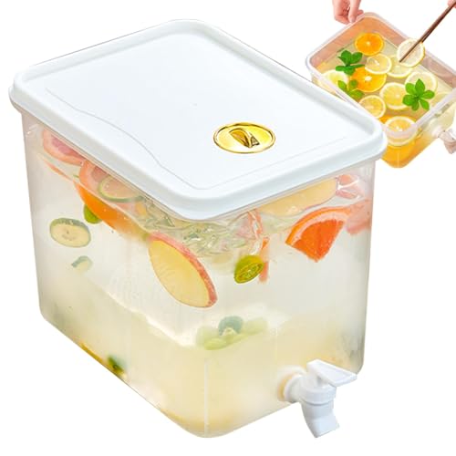 10L Getränkespender Mit Zapfhahn, Kühlschrank Wasserspender Mit Filter Und Deckel, Große Kapazität Limonadenspender Saftspender Wasserspender Für Partygetränke, Saft, Eistee, Limonade, Kaltgebrüh von Generisch