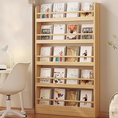 10cm Ultra Dünn Bücherregal Hinter Tür Hohes Schmales Holz Bücherregal für Wohnzimmer Platzsparendes Lagerregal (80 x 10 x 145 cm 79,8 x 9,9 x 144,8 cm) von Generisch