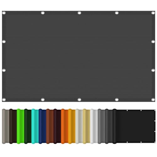 10x10m Sonnensegel Schattenplane 98% UV Schutz Wasserabweisend Sichtschutz mit Kordel & Ösen für Garten Balkon Pergola Dunkelgrau Sonnenschutzlösung 10x10m Sonnensegel Schattenplane 98% UV Schutz Wasserabweisend Sichtschutz mit Kordel & Ösen für Garten Balkon Pergola Dunkelgrau Sonnenschutzlösung von Generisch