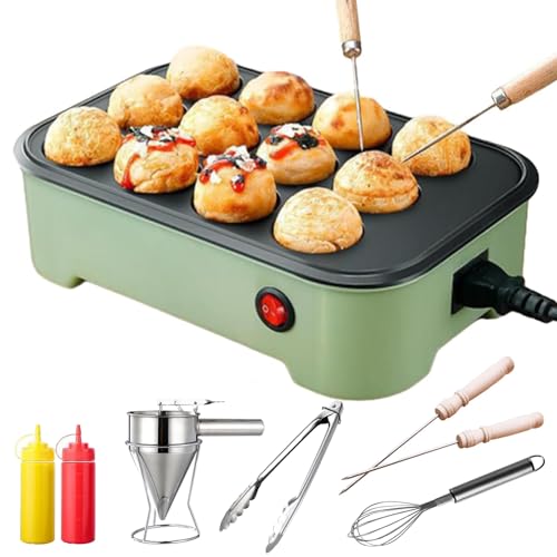 12 Löcher Eiermacher, Tragbare Pfanne mit Trenntrichterbecher, Elektrische Automatische Temperaturregelung für DIY Frühstück, Spiegelei, Puff von Generisch