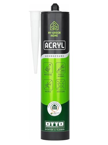 12 x My Green Home Acryl 300 ml in Weiß Maleracryl Bauacryl Dichtstoff Dichtmasse Fugendicht Premium Qualität Für innen und außen Otto-seal von Generisch