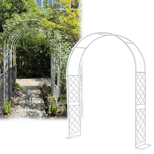 140-370 cm breiter Bogenständer aus Metall, Gartenlaube Dekor, robuster Stahl-Laube Torbogen für Kletterpflanzen, wetterfestes Hochzeitsspalier für Terrasse, Hinterhof von Generisch