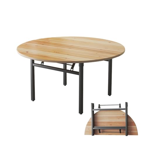 140 cm runder klappbarer Esstisch – großer Küchentisch aus Holz, platzsparend, ausziehbar, multifunktional, zusammenklappbar, Esszimmermöbel für den Einsatz von Generisch