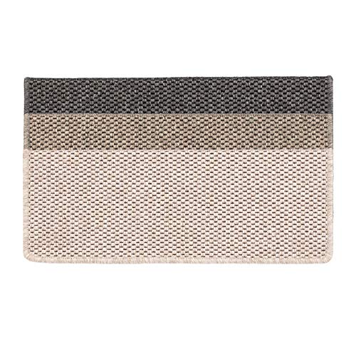15 Stück Stufenmatten rechteckig selbstklebend Sisaloptik Taupe 65 x 23,5 cm von Generisch