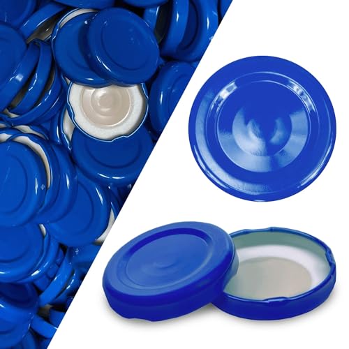 150 Stück X To 43 mm Blau Schraubdeckel für Gläser • Twist Off Deckel Verschluss Ø 43mm • Ersatzdeckel To43 • 25,50,100,150,200,250,500 Stück • Große Auswahl Verschiedene Größen und Farben von Generisch