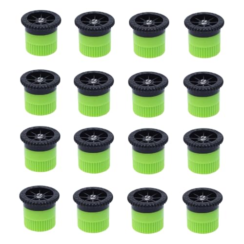 16Pcs Variable Arc Nozzle Replacement Pop Up, Variable Arc Nozzle Irrigation Drippers Suitable for Gardens, terraces, lawns, 360° Adjustable Pop-Up Sprinkler Heads (Green) von Generisch