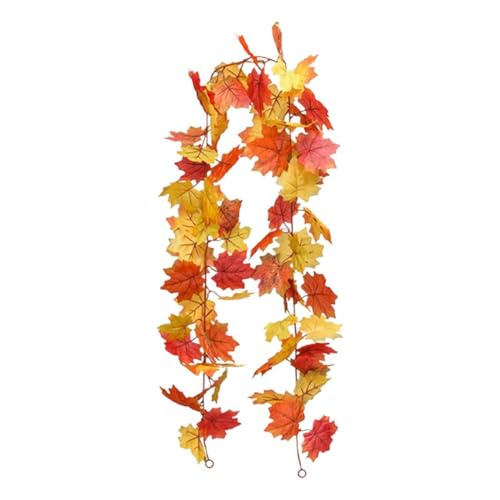 175 cm Herbst-Ahornblatt-Pflanzengirlande, künstliche Pflanzen, Herbstdekoration, Blätter, Rebe für Thanksgiving, Dec, Festivals, Halloween, Hochzeit, V7H5 175 cm Herbst-Ahornblatt-Pflanzengirlande, künstliche Pflanzen, Herbstdekoration, Blätter, Rebe für Thanksgiving, Dec, Festivals, Halloween, Hochzeit, V7H5 von Generisch