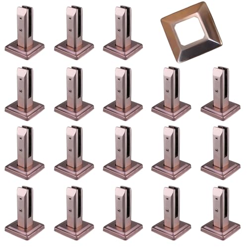18 Stück Heavy Duty 304 Edelstahl Geländer Pfosten Montage Clip Marine Grade für Schwimmbad Zaun Garten Balkon Treppen von Generisch