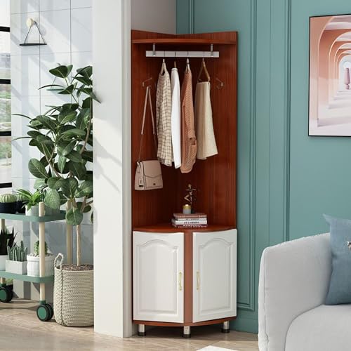 180,3 cm hoher Eckschrank, Badezimmerboden-Aufbewahrungsschrank, Garderobe, freistehend, Schuhaufbewahrung, geeignet für Schlafzimmer, Hotels und Schlafsäle 180,3 cm hoher Eckschrank, Badezimmerboden-Aufbewahrungsschrank, Garderobe, freistehend, Schuhaufbewahrung, geeignet für Schlafzimmer, Hotels und Schlafsäle von Generisch