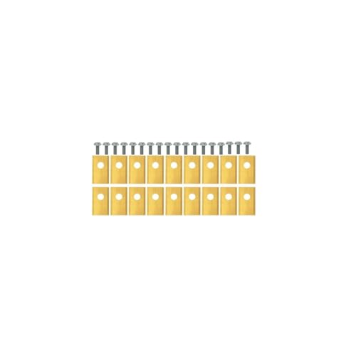 180 Sets Klingen Ersatz Edelstahl Klinge Schrauben Kit Roboter Rasenmäher Ersatz for Rasenmäher(Gold 18Sets) von Generisch