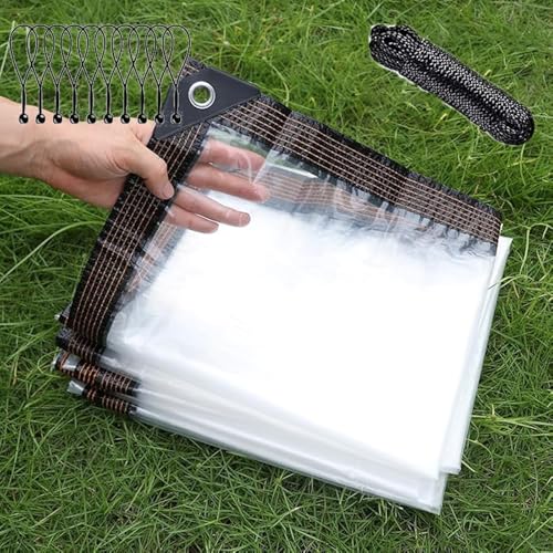 19x25FT Heavy Duty Clear Plane Wasserdicht & UV-beständig Reißfest & Kältebeständig Abdeckung für Gewächshaus Balkon Garten Terrasse Terrasse und Outdoor Camping 19x25FT Heavy Duty Clear Plane Wasserdicht & UV-beständig Reißfest & Kältebeständig Abdeckung für Gewächshaus Balkon Garten Terrasse Terrasse und Outdoor Camping von Generisch