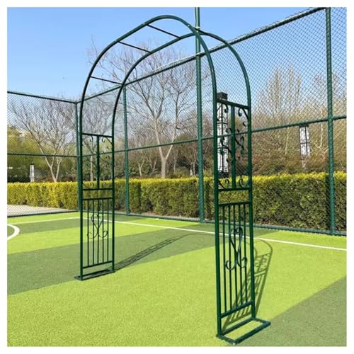 2,2 m Gartenbogen aus Metall, Stützrahmen for Pergola-Spalier, Torbogen for Kletterpflanzen aus Weinrebe und Jasmin, langlebig und langlebig(Green,2.6x2.3x0.4m) von Generisch