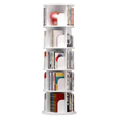 2/3/4/5/6-stöckiges drehbares Bücherregal Rund Drehbar Bücherregal 360 Grad Bücherregal Weiß 360° Drehbar Bodenstehend Eckregal Wohnzimmer 2/3/4/5/6-stöckiges drehbares Bücherregal Rund Drehbar Bücherregal 360 Grad Bücherregal Weiß 360° Drehbar Bodenstehend Eckregal Wohnzimmer von Generisch
