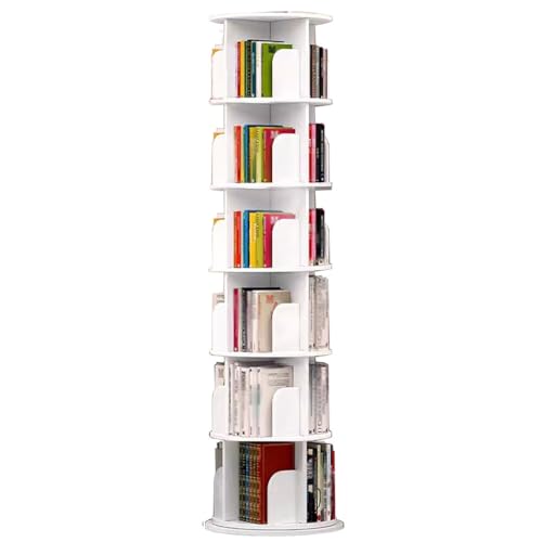 2/3/4/5/6-stöckiges drehbares Bücherregal Rund Drehbar Bücherregal 360 Grad Bücherregal Weiß 360° Drehbar Bodenstehend Eckregal Wohnzimmer 2/3/4/5/6-stöckiges drehbares Bücherregal Rund Drehbar Bücherregal 360 Grad Bücherregal Weiß 360° Drehbar Bodenstehend Eckregal Wohnzimmer von Generisch