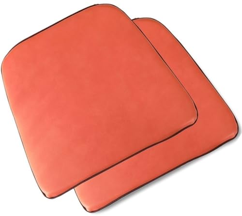 2/4 Packungen wasserdichte U-förmige Küchenstuhl-Pads – strapazierfähiges Leder-Sitzkissen für Esszimmer und Büro – bequeme orangefarbene Kissen (40 x 44 cm) von Generisch