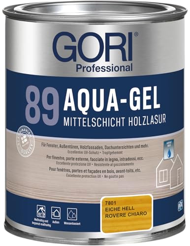 2,5L GORI 89 AQUA-GEL Holzlasur – Die wasserbasierte Weiterentwicklung zu GORI 88 (7801 Eiche Hell) von Generisch