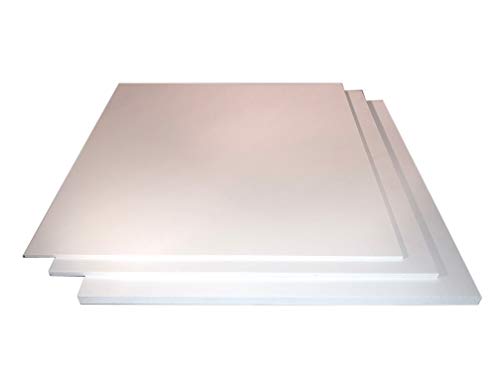 2-10mm PVC Hartschaum Platte weiß 600x600x10mm von Generisch