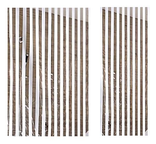 2 Austauschrollos Ersatzrollos 128x240 u. 53x240 cm für Kleine Wolke Eck-Duschrollo Streifen weiß von Generisch