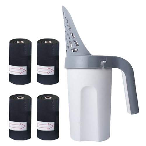 2 In 1 Katzenstreuschaufel PP 16x12x30cm Katzen Streuschaufel Fein Mit Behälter Schmutzfreie Katzenstreuschaufel Kätzchenkotschaufel Für Die Katzentoilette Mit Müllsack Für Haustier Kätzchen von Generisch