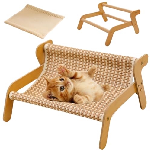 2-In-1 Sisal Cat Chair with Replacement Pad,Wear-Resistant Scratch Pad Hammock Lounge,Summer Breathable Comfort Wavy Design Rocking Seat for Indoor Pets 2-In-1 Sisal Cat Chair with Replacement Pad,Wear-Resistant Scratch Pad Hammock Lounge,Summer Breathable Comfort Wavy Design Rocking Seat for Indoor Pets von Generisch