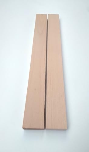 2 Kanthölzer Holzriegel Buche massiv 3cm stark. Hobelware Holzleisten 6cm breit. 10-150cm lang, Sondermaße (85cm lang) von Generisch