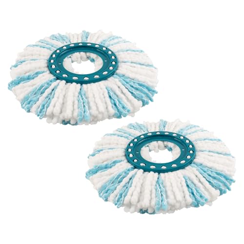 2 Kompatible Ersatzmoppköpfe Mit Leifheit Clean Twist Disc Mop, Ersatzmopp Aus Mikrofaser, Hochsaugfähig, Kompatible Leifheit Ersatzteile für Alle Bodenarten von Generisch