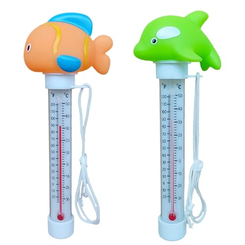 2 Packs Pool Thermometer, Poolthermometer Schwimmend, Thermometer Pool, Wasserthermometer, Cartoon Pools Wassertemperatur Tester, Bruchsicher Badewanne Zubehör Mit String Für Kinder Baby Erwachsene 2 Packs Pool Thermometer, Poolthermometer Schwimmend, Thermometer Pool, Wasserthermometer, Cartoon Pools Wassertemperatur Tester, Bruchsicher Badewanne Zubehör Mit String Für Kinder Baby Erwachsene von Generisch