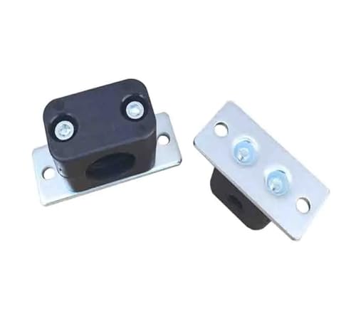 2 STÜCKE Schwarz Rohr Verschraubt Kunststoff Clips Sortiment Kit 6-50mm Durchmesser Rohr Verschluss Klemme for Haus Und Garten(Diameter 32mm) von Generisch