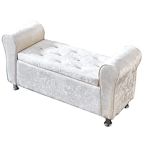 2-Sitzer-Chaiselongue mit Stauraum, luxuriöser Samt-Ottomane für Wohnzimmer, Plüsch getufteter Fußhocker 2-Sitzer-Chaiselongue mit Stauraum, luxuriöser Samt-Ottomane für Wohnzimmer, Plüsch getufteter Fußhocker von Generisch