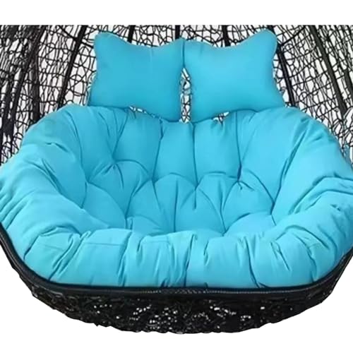 2-Sitzer-Hängesessel-Kissen für den Außenbereich, Hängesessel-Kissen für 2 Personen, Doppel-Hängesessel-Kissen für Korbstühle, Ersatzkissen für Hängesessel (nur Kissen (Größe: 170 von Generisch