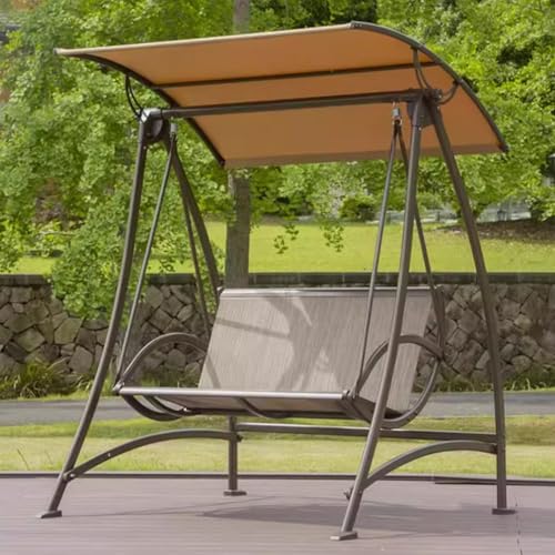 2-Sitzer Terrassenschaukel mit verstellbarem Baldachin, robuster Metallrahmen für Entspannung im Freien, unterstützt bis zu 300 kg 2-Sitzer Terrassenschaukel mit verstellbarem Baldachin, robuster Metallrahmen für Entspannung im Freien, unterstützt bis zu 300 kg von Generisch