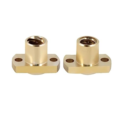 2 Stück 3D-Drucker T8 Gewindespindelmuttern Messing H Flanschmutter Steigung 2 mm Blei 2 mm 8 mm T8 Mutter Schraube Trapezförmige 3D-Druckerteile(2pcs H Flange Nuts,Lead 8mm) von Generisch