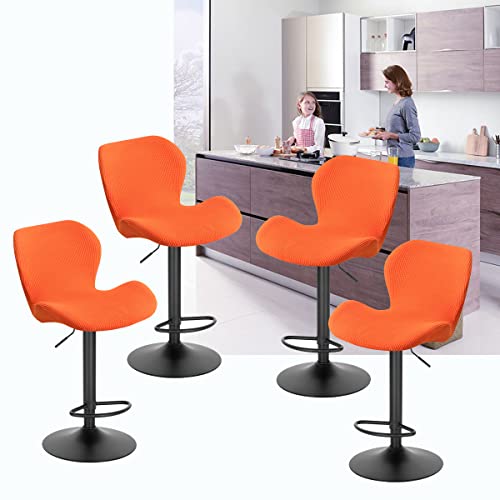 2 Stück 4/2er Set Ausziehbare Barhocker Stuhlhussen mit Drehlehne Skandinavischer Stil Gebogene Barhocker Abdeckung für Hochküche Barhocker Stuhl Schwarz 2 Stück 4/2er Set Ausziehbare Barhocker Stuhlhussen mit Drehlehne Skandinavischer Stil Gebogene Barhocker Abdeckung für Hochküche Barhocker Stuhl Schwarz von Generisch