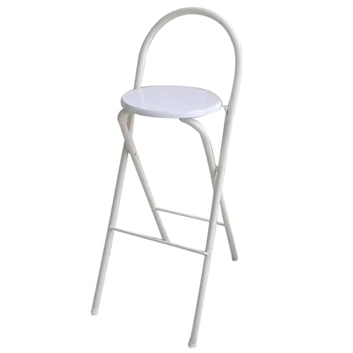 2 Stück 61 cm klappbare Barhocker mit Rückenlehne – platzsparende stapelbare Küchenstühle in Weiß, ideal für Zuhause & Terrasse, 60 cm Höhe, bequemes und langlebiges Design 2 Stück 61 cm klappbare Barhocker mit Rückenlehne – platzsparende stapelbare Küchenstühle in Weiß, ideal für Zuhause & Terrasse, 60 cm Höhe, bequemes und langlebiges Design von Generisch
