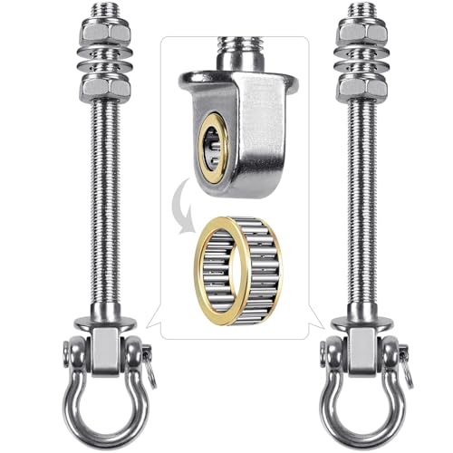 2 Stück 680 kg Schwerlast-Schaukelaufhänger – M10 225 mm Drehlager-Haken-Set für Decken-/Balken-Halterung, Yoga-Seil und Antennenreifen 2 Stück 680 kg Schwerlast-Schaukelaufhänger – M10 225 mm Drehlager-Haken-Set für Decken-/Balken-Halterung, Yoga-Seil und Antennenreifen von Generisch