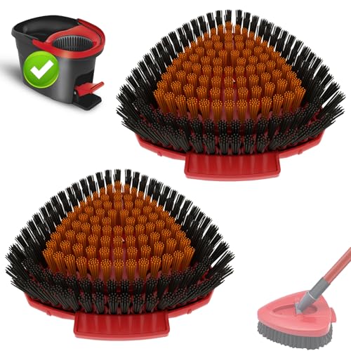 2 Stück Bublador Spin Wischmop Scheuerbürste Ersatz Kopf Kompatibel mit vileda Turbo wischmopp und Boden Bürsten Mop, Dreieck harte Borsten Reinigungsbürste für Badezimmer Küche Pool,Garage,Terrasse 2 Stück Bublador Spin Wischmop Scheuerbürste Ersatz Kopf Kompatibel mit vileda Turbo wischmopp und Boden Bürsten Mop, Dreieck harte Borsten Reinigungsbürste für Badezimmer Küche Pool,Garage,Terrasse von Generisch
