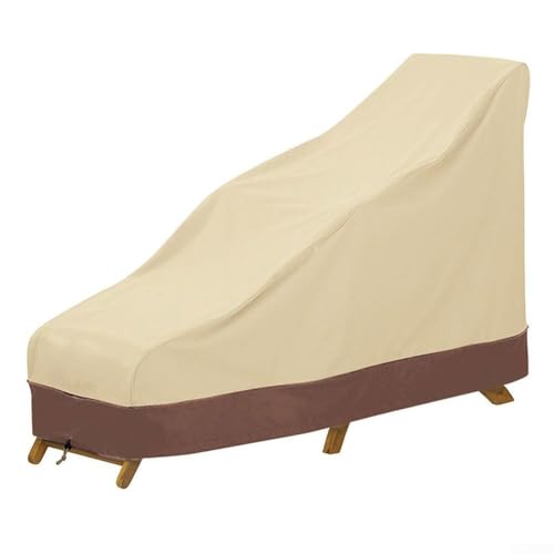 2 Stück Outdoor-Pool-Lounge-Stuhl-Abdeckung, 190T wasserdichter Outdoor-Möbelschutz mit Luftzirkulation, wasserdichte Chaiselongue-Abdeckung für Terrasse, Garten (198 x 90 x 84 cm) von Generisch