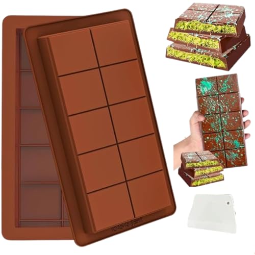 2 Stück Silikon Pralinenform, Pralinenform Dubai, Extra Tiefe Pralinenform für Schokolade, Silikon Schokoladenformen, Silikonform für Schokolade mit Kuchenschaber, Pralinen und Süßigkeiten 2 Stück Silikon Pralinenform, Pralinenform Dubai, Extra Tiefe Pralinenform für Schokolade, Silikon Schokoladenformen, Silikonform für Schokolade mit Kuchenschaber, Pralinen und Süßigkeiten von Generisch