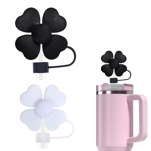 2 Stück Strohhalm Abdeckung für Stanley Cup, bewegliche Windmühle/Windrad in schwarz und weiß, Strohhalm Abdeckkappe, Becher und Tumbler, Stanley Cup Zubehör, Strohkappe 2 Stück Strohhalm Abdeckung für Stanley Cup, bewegliche Windmühle/Windrad in schwarz und weiß, Strohhalm Abdeckkappe, Becher und Tumbler, Stanley Cup Zubehör, Strohkappe von Generisch