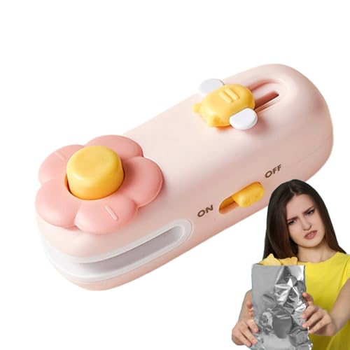 2 in 1 Beutelversiegler und Schneider,Blumenfutter-Verschweißgerät - Magnetischer Handheld Tragbarer Wiederaufladbarer Schneider und Wiederöffner für Lebensmittel Snack Fleisch Aufbewahrung 2 in 1 Beutelversiegler und Schneider,Blumenfutter-Verschweißgerät - Magnetischer Handheld Tragbarer Wiederaufladbarer Schneider und Wiederöffner für Lebensmittel Snack Fleisch Aufbewahrung von Generisch
