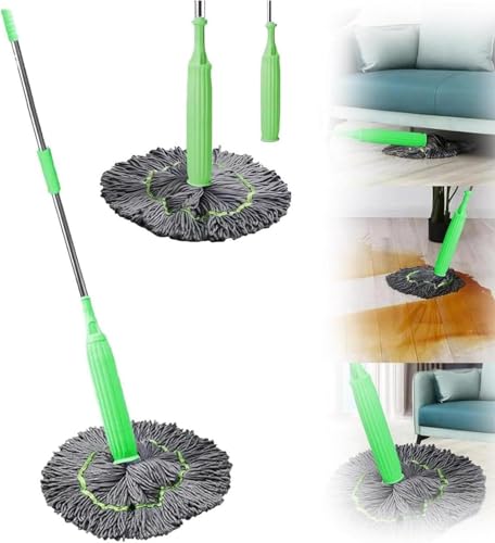 2-in-1 Dehydrierter Wischmopp, Twist-Mopp Mit Langem Griff, 360° Drehgelenk Wischmopp Wischmopp Mit Auswringfunktion, Schnell Trocknender Mikrofaser-Bodenwischer, Nass-Trockennutzung Wischer 2-in-1 Dehydrierter Wischmopp, Twist-Mopp Mit Langem Griff, 360° Drehgelenk Wischmopp Wischmopp Mit Auswringfunktion, Schnell Trocknender Mikrofaser-Bodenwischer, Nass-Trockennutzung Wischer von Generisch