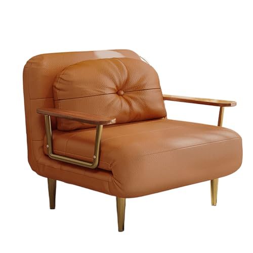 2-in-1 Schlafsofa mit verstellbarer Rückenlehne, Tech-Ledercouch, 6-Positionen-Liege, Armlehnen aus Massivholz, versteckte Stützfüße, perfekt für Wohnzimmer, Schlafzimmer, Büro 2-in-1 Schlafsofa mit verstellbarer Rückenlehne, Tech-Ledercouch, 6-Positionen-Liege, Armlehnen aus Massivholz, versteckte Stützfüße, perfekt für Wohnzimmer, Schlafzimmer, Büro von Generisch