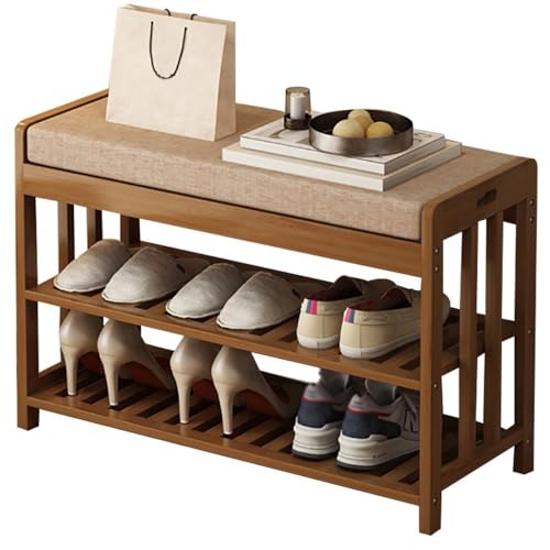2-in-1 Schuhbank mit Kissen, stilvoller Schuhschrank für Eingangsbereich, Flur und Wohnzimmer, platzsparende Schuhbank, erhältlich in 50/60/70/80/90 cm Größen 2-in-1 Schuhbank mit Kissen, stilvoller Schuhschrank für Eingangsbereich, Flur und Wohnzimmer, platzsparende Schuhbank, erhältlich in 50/60/70/80/90 cm Größen von Generisch